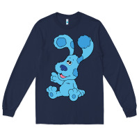 Navy blues clues on red sofa Long Sleeve Tee - linhVisuals