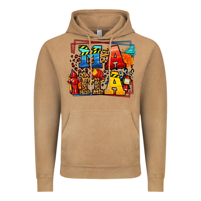 Leopard Frame Firefighter Mama Mother's Day Vintage Hoodie by LillyAllenDesigns | Teevron