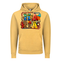 Vintage Mustard leopard frame firefighter mama Mother's Day Vintage Hoodie - LillyAllenDesigns