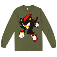 Army Green shadow the hedgehog Long Sleeve Tee - linhVisuals