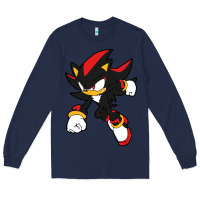 Navy shadow the hedgehog Long Sleeve Tee - linhVisuals