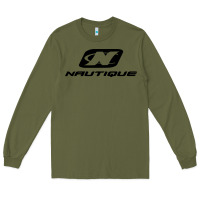 Army Green Nautique Boats Long Sleeve Tee - linhVisuals