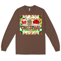 Chestnut Christmas Vibes Long Sleeve Tee - CowhideDigitalArt