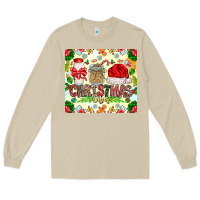 Mushroom Christmas Vibes Long Sleeve Tee - CowhideDigitalArt