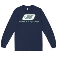 Navy Nautique Boats Long Sleeve Tee - linhVisuals