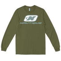Army Green Nautique Boats Long Sleeve Tee - linhVisuals