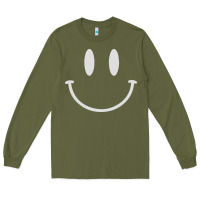 Army Green smily Long Sleeve Tee - linhVisuals
