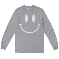 Heather Grey smily Long Sleeve Tee - linhVisuals