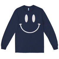 Navy smily Long Sleeve Tee - linhVisuals