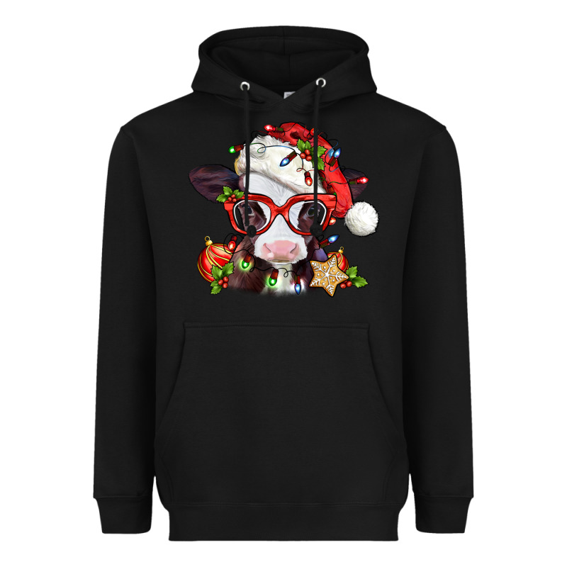 Christmas Baby Cow Heavyweight Hoodie by Jasminsmagicworld | Teevron
