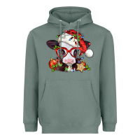Sage Christmas baby cow Heavyweight Hoodie - Jasminsmagicworld