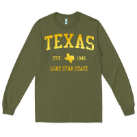 Army Green texas Long Sleeve Tee - linhVisuals