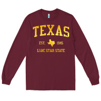 Burgundy texas Long Sleeve Tee - linhVisuals