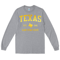 Heather Grey texas Long Sleeve Tee - linhVisuals