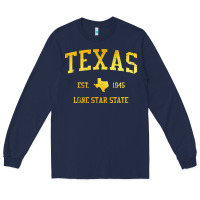 Navy texas Long Sleeve Tee - linhVisuals