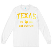 White texas Long Sleeve Tee - linhVisuals