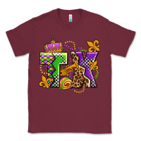 Burgundy texas mardi gras olivia Classic Tee - OliviaCreatesArt