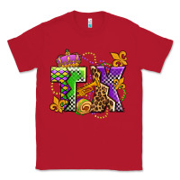Red texas mardi gras olivia Classic Tee - OliviaCreatesArt