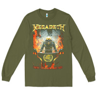 Army Green Megadeath World Order Long Sleeve Tee - linhVisuals