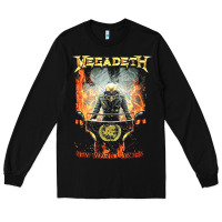 Black Megadeath World Order Long Sleeve Tee - linhVisuals