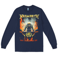 Navy Megadeath World Order Long Sleeve Tee - linhVisuals