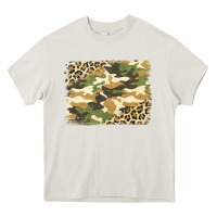 Cream leopard camo pattern background Heavy Core Tee - Jasminsmagicworld