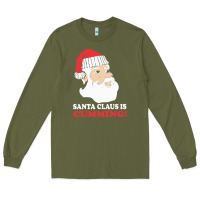 Army Green santa claus is cumming dirty humor Long Sleeve Tee - linhVisuals