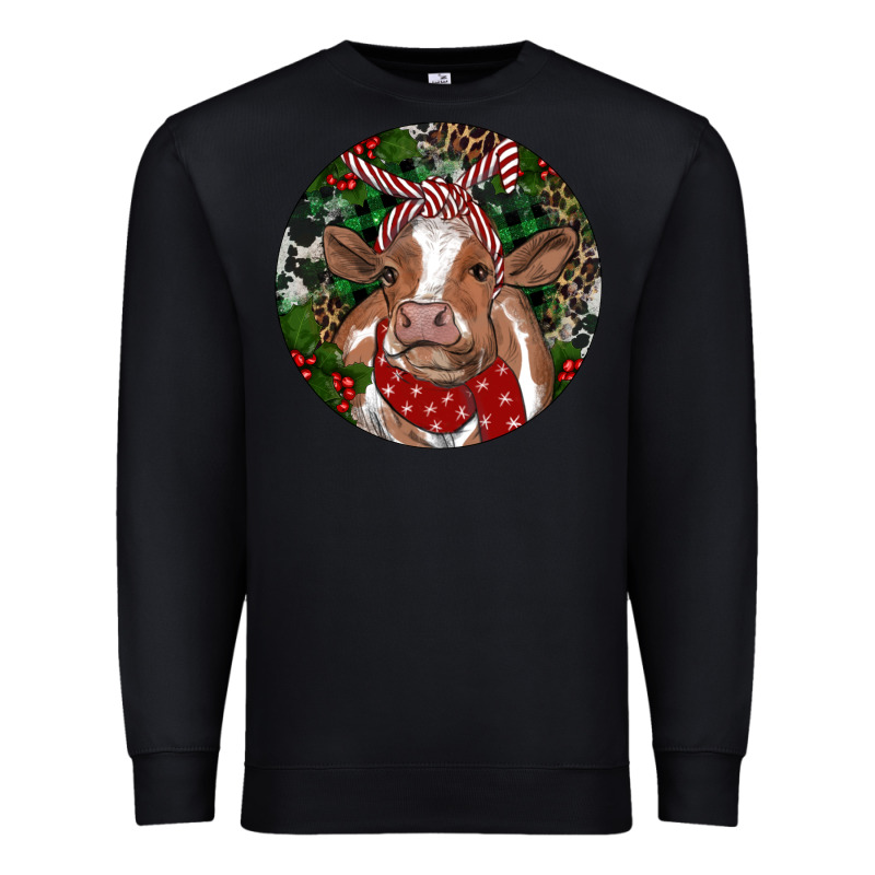 Brown Cow Christmas Premium Sweatshirt by RanaPortraitStore | Teevron