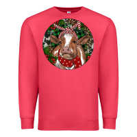 Cardinal Brown Cow Christmas Premium Sweatshirt - RanaPortraitStore