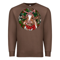 Chestnut Brown Cow Christmas Premium Sweatshirt - RanaPortraitStore