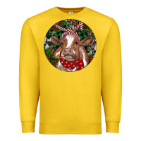 Lemon Brown Cow Christmas Premium Sweatshirt - RanaPortraitStore