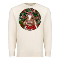 Sandshell Brown Cow Christmas Premium Sweatshirt - RanaPortraitStore
