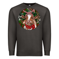 Smoke Brown Cow Christmas Premium Sweatshirt - RanaPortraitStore