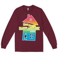 Burgundy live from daryl house Long Sleeve Tee - linhVisuals