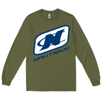 Army Green Nautique Boats Long Sleeve Tee - linhVisuals