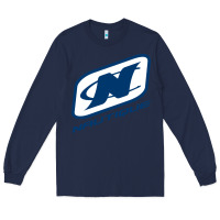 Navy Nautique Boats Long Sleeve Tee - linhVisuals
