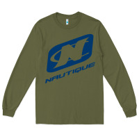 Army Green Nautique Boats Long Sleeve Tee - linhVisuals