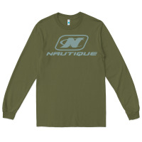 Army Green Nautique Boats Long Sleeve Tee - linhVisuals