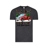 Vintage Black Farm Fresh Christmas Trees Cut Your Own Vintage Tee - FaDigitalArtStudio