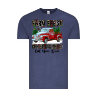 Vintage Denim Farm Fresh Christmas Trees Cut Your Own Vintage Tee - FaDigitalArtStudio