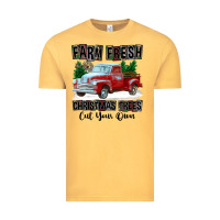Vintage Mustard Farm Fresh Christmas Trees Cut Your Own Vintage Tee - FaDigitalArtStudio