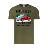 Vintage Olive Farm Fresh Christmas Trees Cut Your Own Vintage Tee - FaDigitalArtStudio
