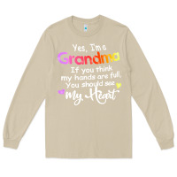 Mushroom grandma t  shirt yes i'm grandma if you think my hands are full t  shi Long Sleeve Tee - linhVisuals