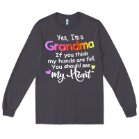 Smoke grandma t  shirt yes i'm grandma if you think my hands are full t  shi Long Sleeve Tee - linhVisuals