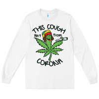 White Funny Weed Leaf Long Sleeve Tee - linhVisuals
