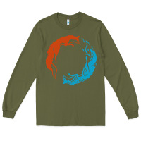 Army Green spirit of the north Long Sleeve Tee - linhVisuals