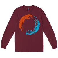 Burgundy spirit of the north Long Sleeve Tee - linhVisuals
