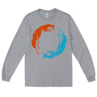 Heather Grey spirit of the north Long Sleeve Tee - linhVisuals