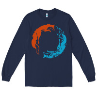 Navy spirit of the north Long Sleeve Tee - linhVisuals