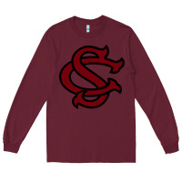 Burgundy usc baseball Long Sleeve Tee - linhVisuals